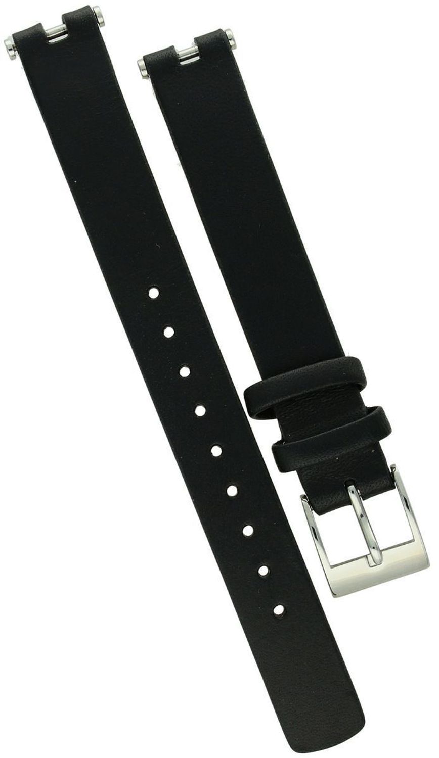 Czarny skórzany pasek do zegarka SKAGEN SKW2639 o szerokości mocowania 12 mm. Gładki, elegancki i trwały pasek z stalową sprzączką.1.jpg